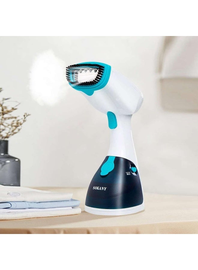 Sokany 1200W Handheld Steam Iron, 250ml Capacity, Heats up in 30 seconds, Continuous steam for 6 minutes, Wrinkle-free results for any fabric, AJ-2205 (Blue-Purple) - Image 2